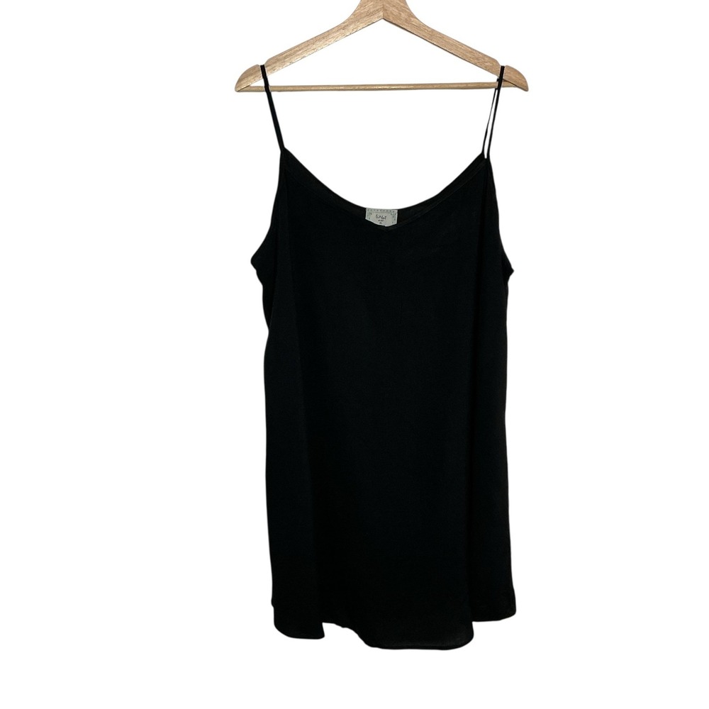 Chalet et Céci Black Spaghetti Strap V Neck Tank Top Size XL Designed in USA